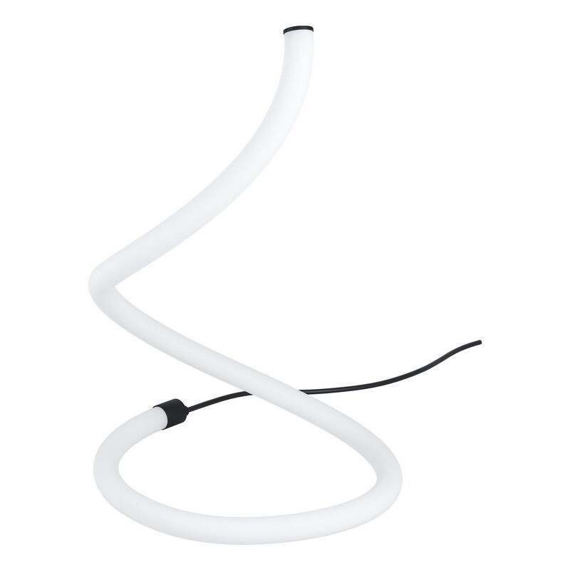 Lámpara de mesa negra de plástico, Allal, 10W, 3000K LED, con interruptor