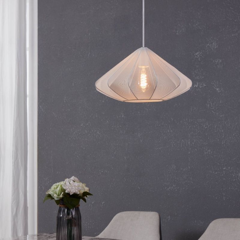 Lámpara colgante blanca de acero, Agnese Lámpara colgante blanca de acero, Agnese