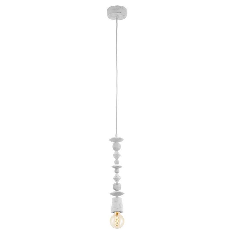 Lámpara colgante de madera blanca, Abel
