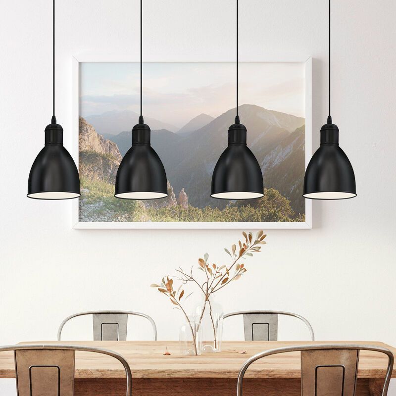 Lámpara colgante negra de metal, Lavinio