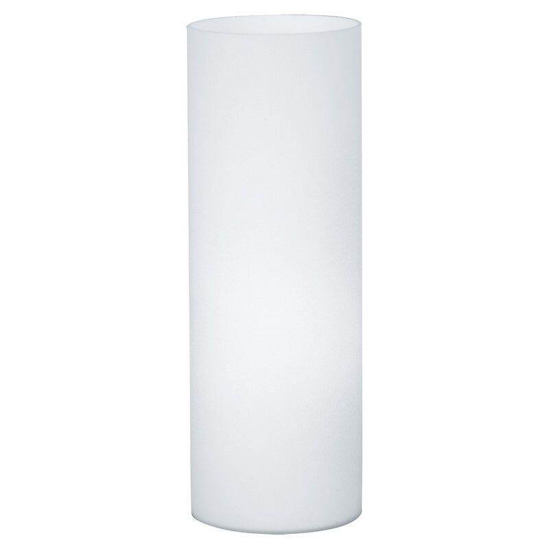 Lámpara de mesa blanca de vidrio, Basken, con interruptor Lámpara de mesa blanca de vidrio, Basken, con interruptor