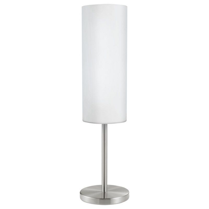 Lámpara de mesa níquel de vidrio, Ciuda, con interruptor Lámpara de mesa níquel de vidrio, Ciuda, con interruptor