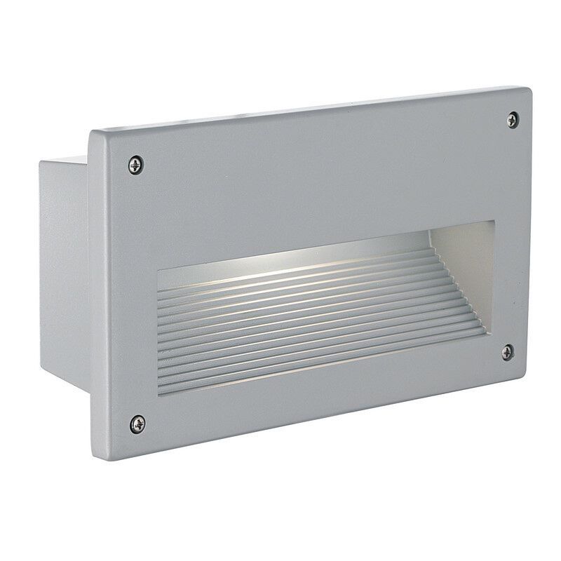 Lámpara de pared exterior empotrada blanca de aluminio, Anke, IP44 Lámpara de pared exterior empotrada blanca de aluminio, Anke, IP44