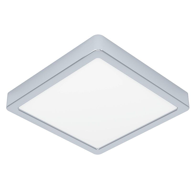 Lámpara de techo baño cromada de plástico, Geraldo, 17W, 3000K LED, IP44 Lámpara de techo baño cromada de plástico, Geraldo, 17W, 3000K LED, IP44