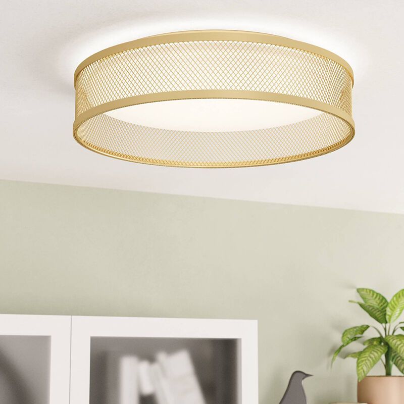 Plafón de techo latón de acero, Jolene, 20W, 3000K LED