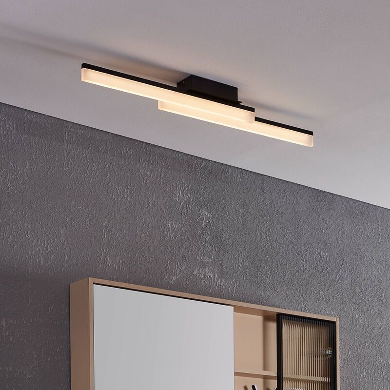 Lámpara de techo baño negra de aluminio, Michelle, 11W, 3000K LED, IP44 Lámpara de techo baño negra de aluminio, Michelle, 11W, 3000K LED, IP44
