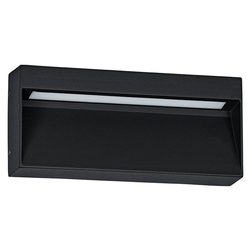 Lámpara exterior negra de aluminio, Lamar, 4,8W, ajustable entre luz blanco cálido y frío LED, IP65 Lámpara exterior negra de aluminio, Lamar, 4,8W, ajustable entre luz blanco cálido y frío LED, IP65
