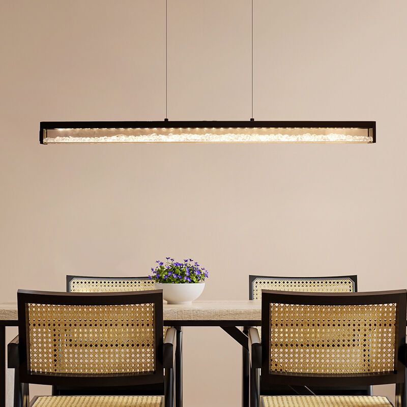 Lámpara colgante negra de cristal, Aarnoud, 6W, ajustable entre luz blanco cálido y frío LED, con regulador táctil