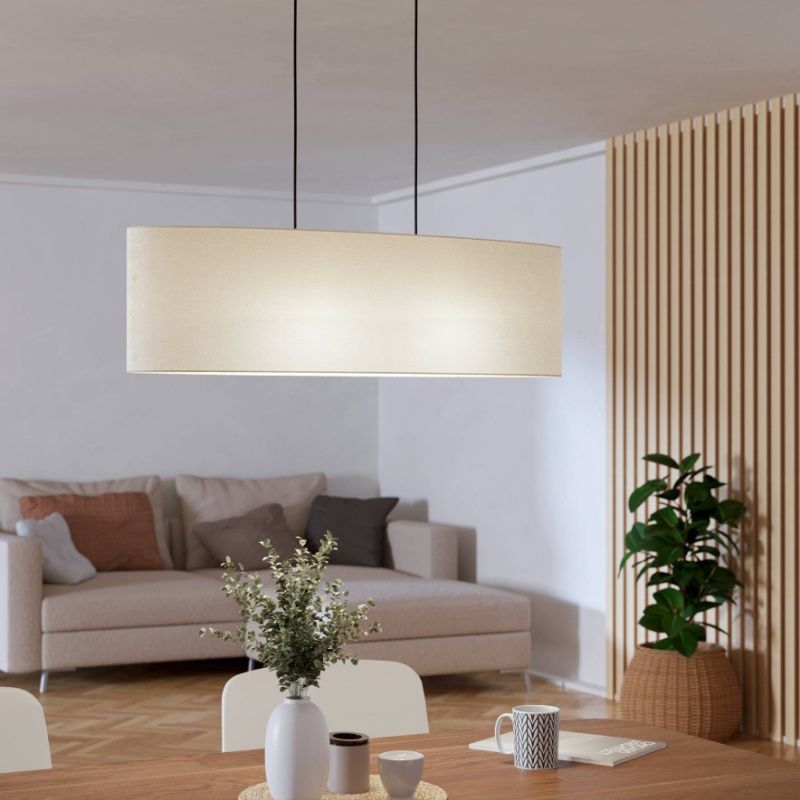 Lámpara colgante negra de tela, Siham Lámpara colgante negra de tela, Siham