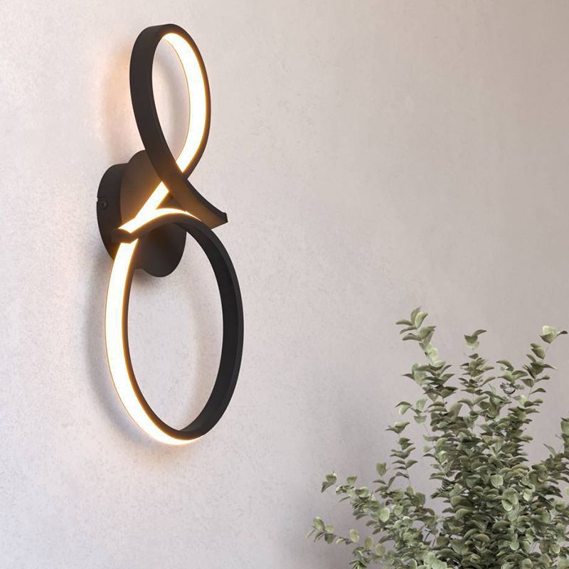 Aplique negro de aluminio, Thekla, 11,4W, 3000K LED Aplique negro de aluminio, Thekla, 11,4W, 3000K LED