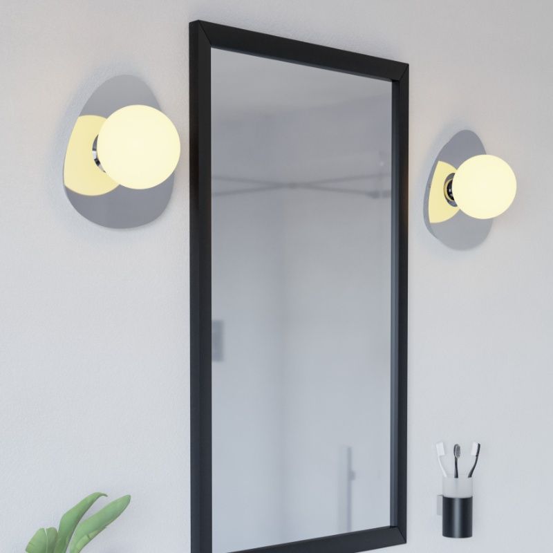Aplique cromado de acero, Cornee, 4,2W, 2700K LED, IP44