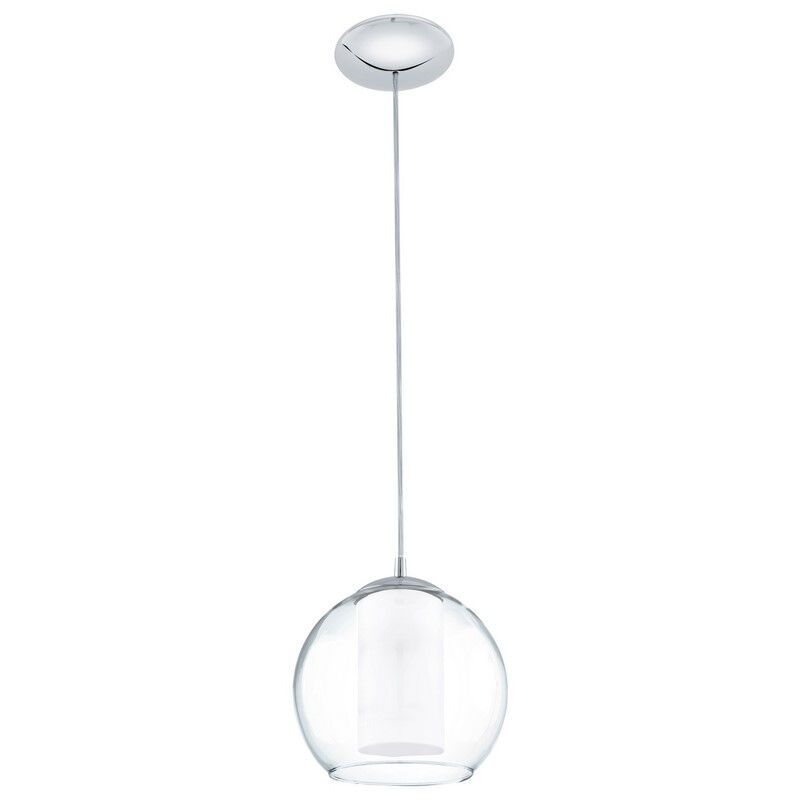 Lámpara colgante cromada de vidrio, Silvijn Lámpara colgante cromada de vidrio, Silvijn