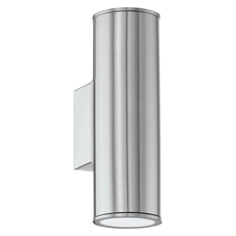 Lámpara exterior plateada de acero inoxidable, Marlies, IP44 Lámpara exterior plateada de acero inoxidable, Marlies, IP44