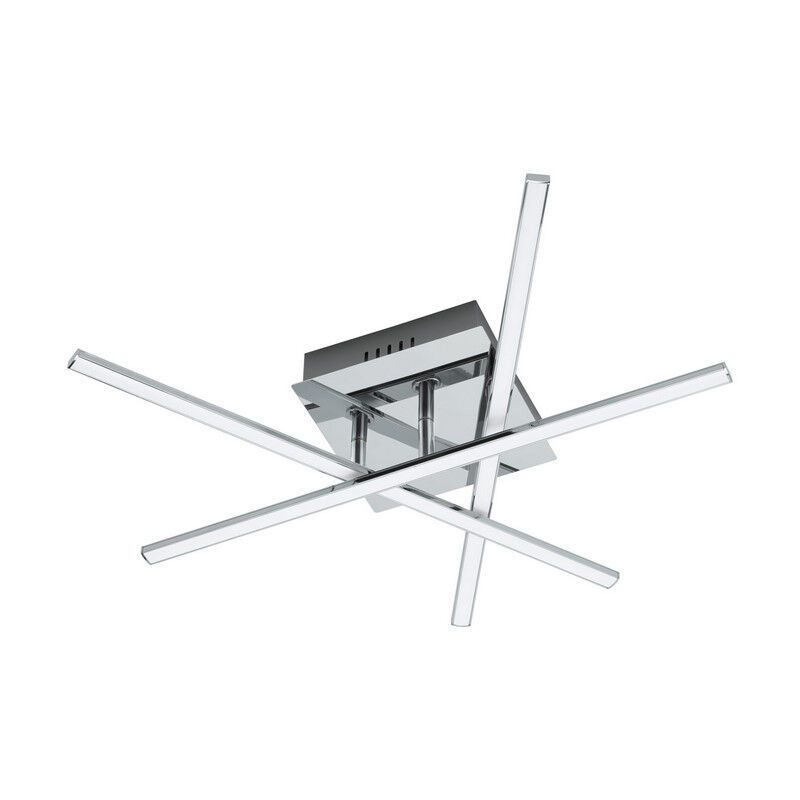 Lámpara de techo cromada de acero, Arantxa, 18W, 3000K LED
