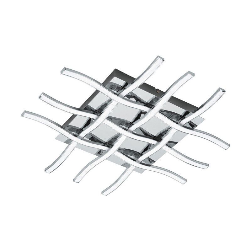 Lámpara de techo cromada de acero, Arantxa, 36W, 3000K LED Lámpara de techo cromada de acero, Arantxa, 36W, 3000K LED