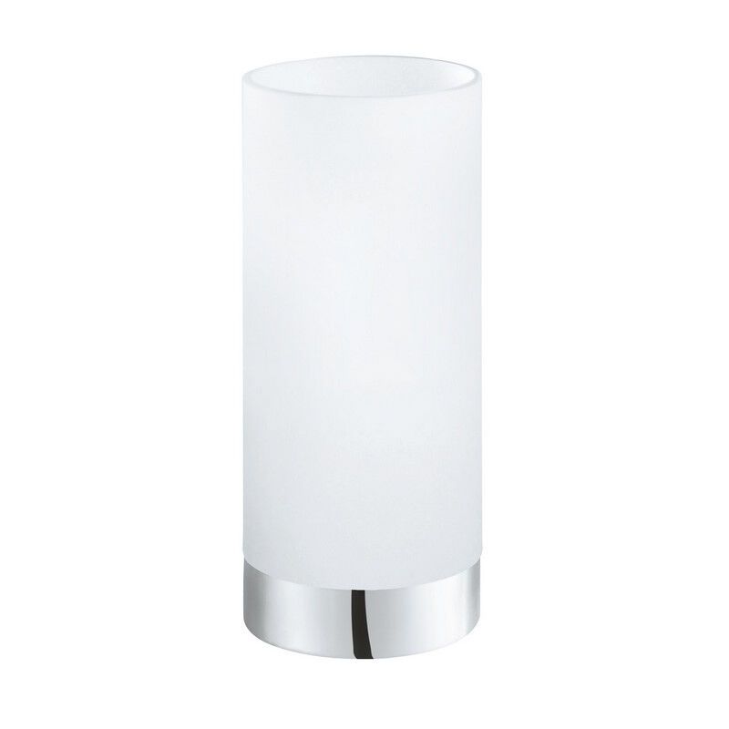 Lámpara de mesa cromada de vidrio, Asiye, con interruptor Lámpara de mesa cromada de vidrio, Asiye, con interruptor