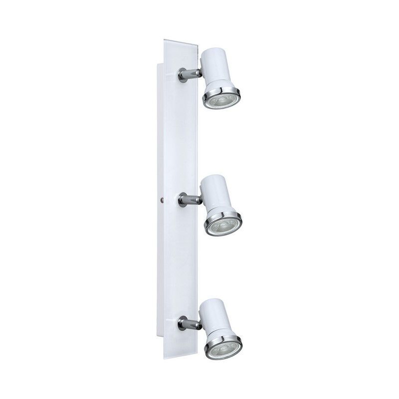 Foco de techo cromado de vidrio, Jasmijn, IP44