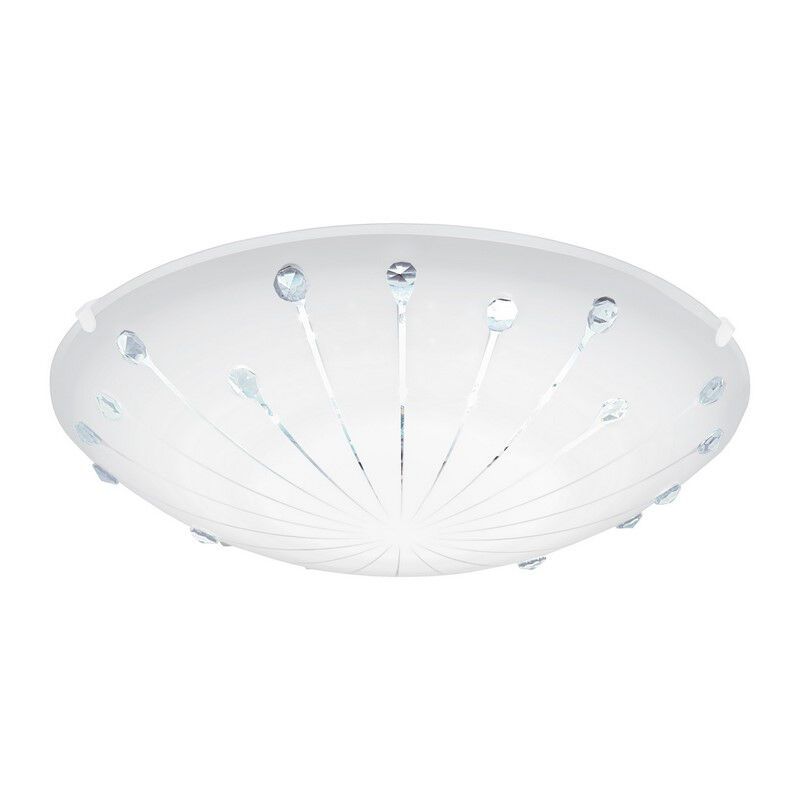 Lámpara de techo blanca de vidrio, Bennet, 11W, 3000K LED