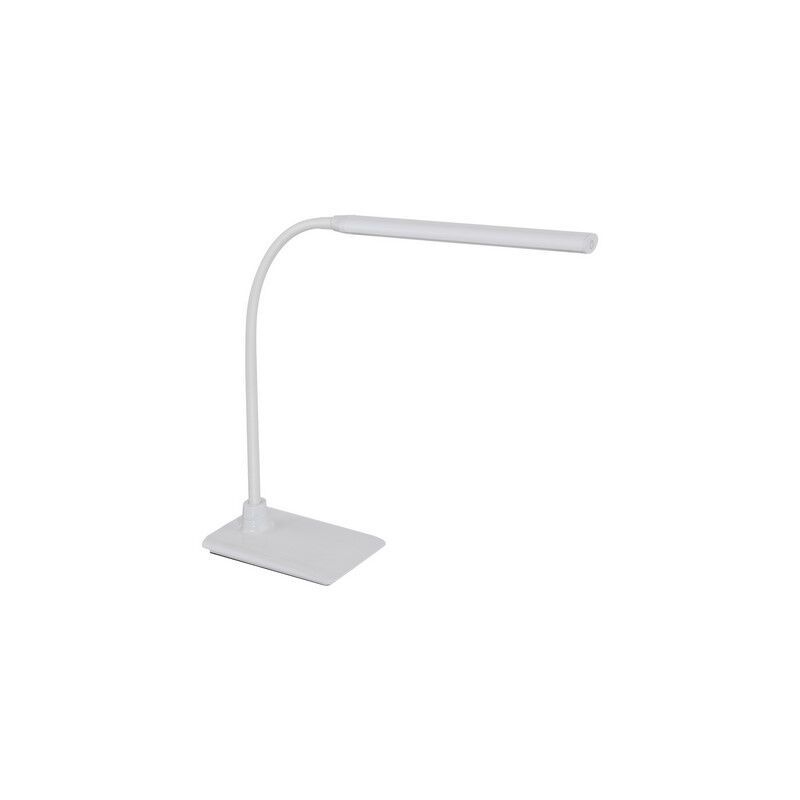 Flexo blanco de plástico, Brennan, 5W, 4000K LED, con regulador táctil
