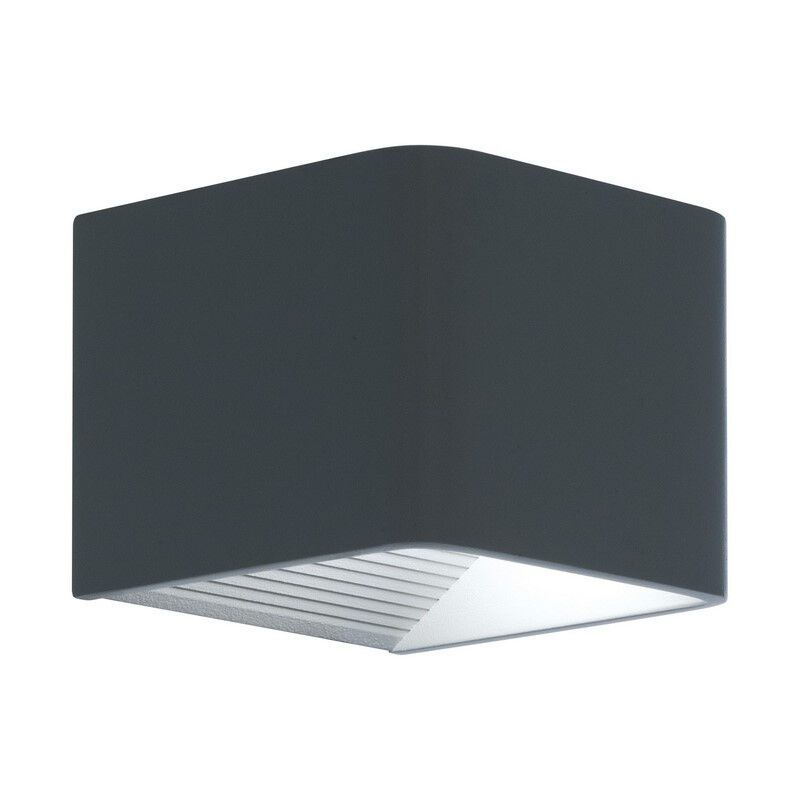 Lámpara exterior antracita de aluminio, Kay, 6W, 3000K LED, IP44