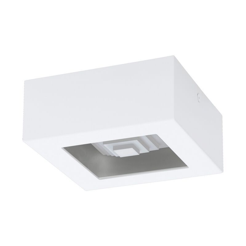 Plafón de techo blanco de acero, Olger, 6W, 3000K LED