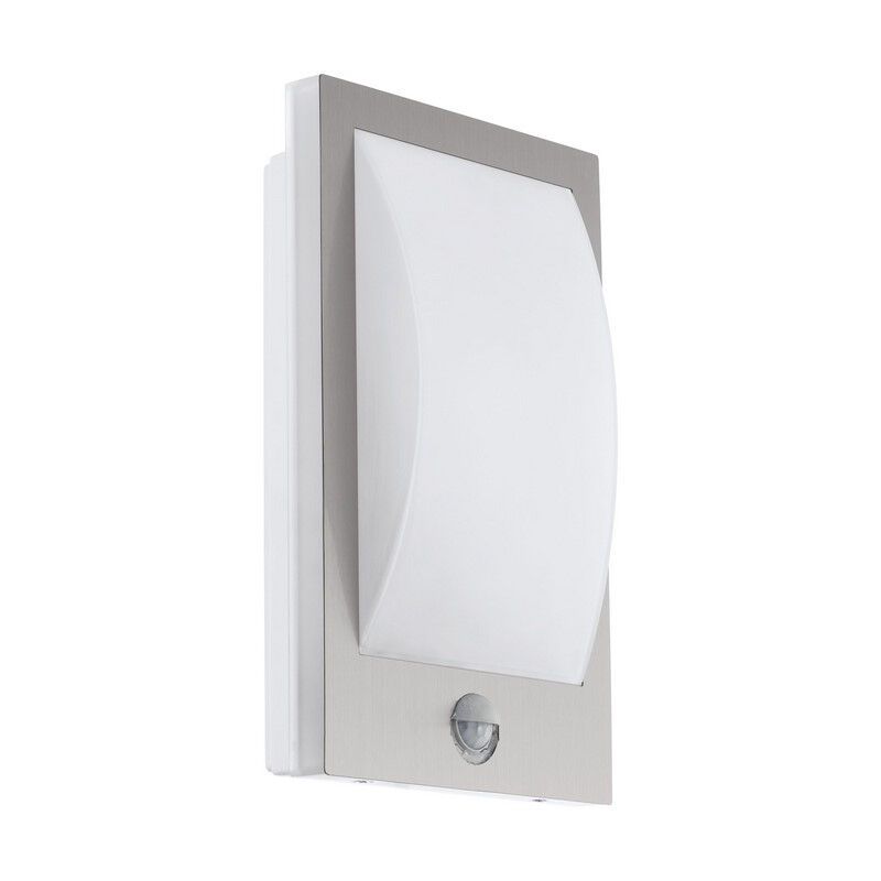 Aplique exterior con sensor de movimiento blanco de plástico, Lyam, IP44 Aplique exterior con sensor de movimiento blanco de plástico, Lyam, IP44