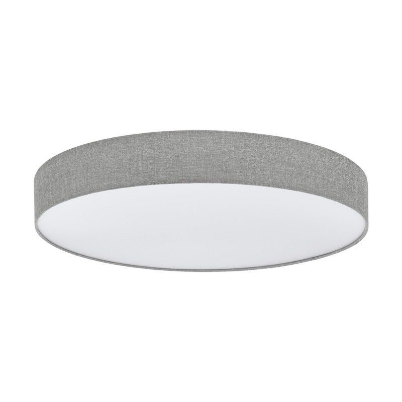 Lámpara de techo gris de plástico, Sila, 60W, ajustable entre luz blanco cálido y frío LED, con mando a distancia