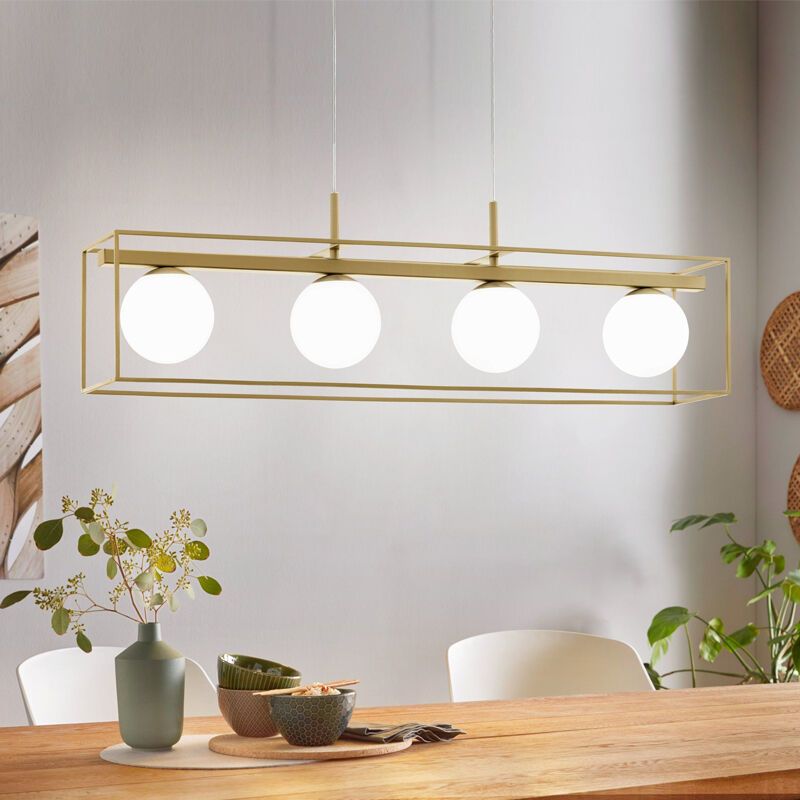 Lámpara colgante beige de acero, Yorick