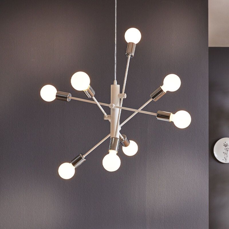 Lámpara colgante blanca de acero, Pauline