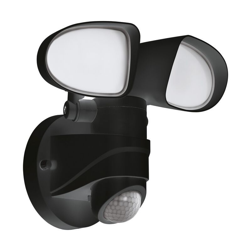 Aplique exterior con sensor de movimiento negro de plástico, Joselien, 6W, 5000K LED, IP44