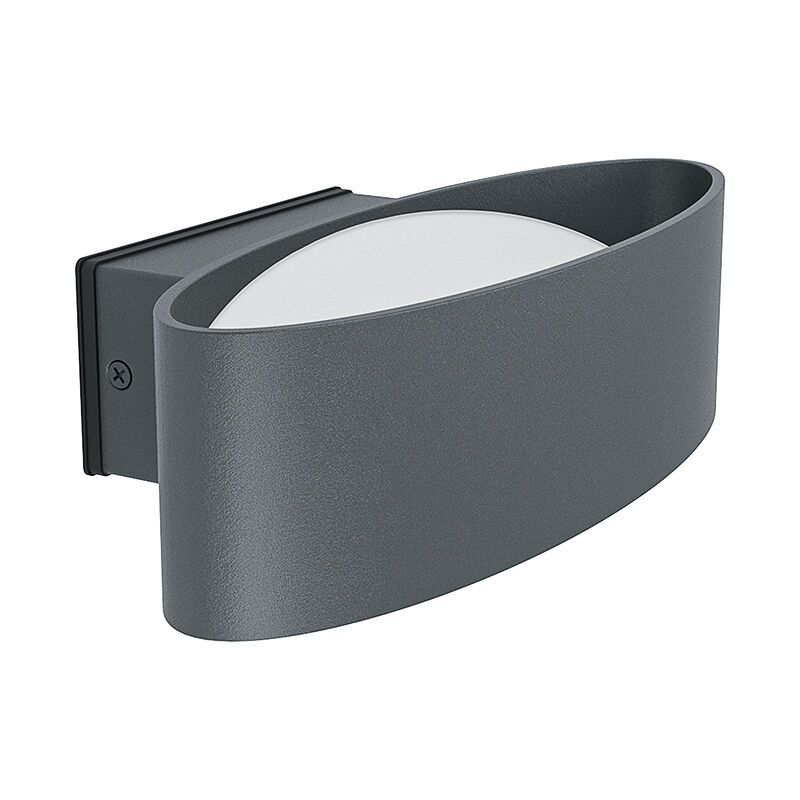 Lámpara exterior antracita de aluminio, Kawita, 10W, 3000K LED, IP44 Lámpara exterior antracita de aluminio, Kawita, 10W, 3000K LED, IP44