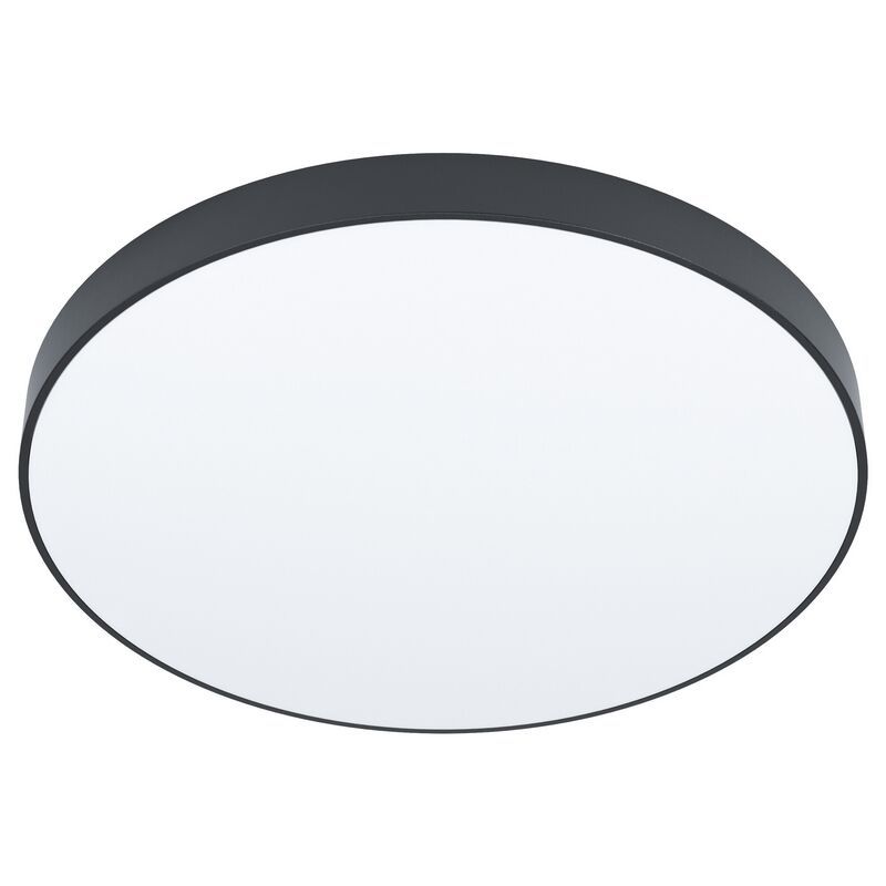 Aplique de techo negro de acero, Zippora, 24W, color de luz ajustable LED