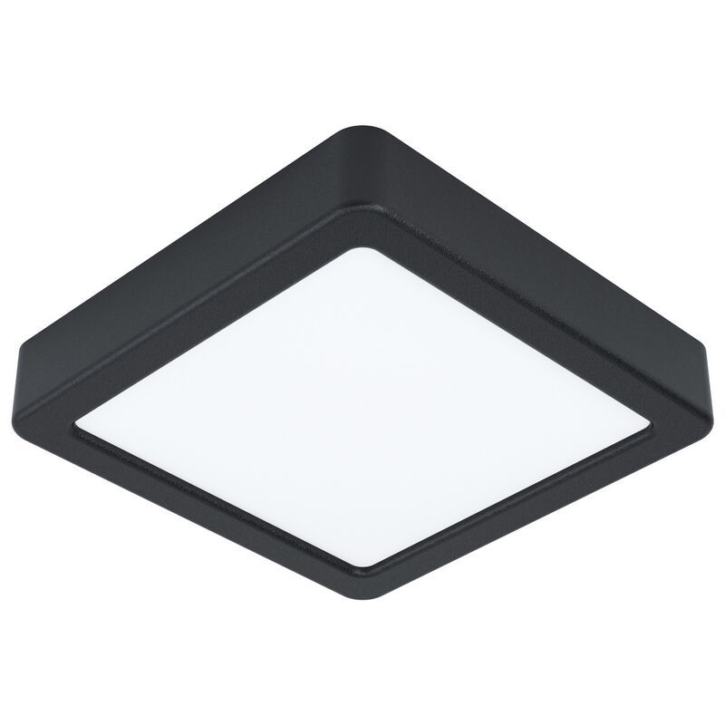 Lámpara de techo negra de acero, Pascale, 10W, 3000K LED