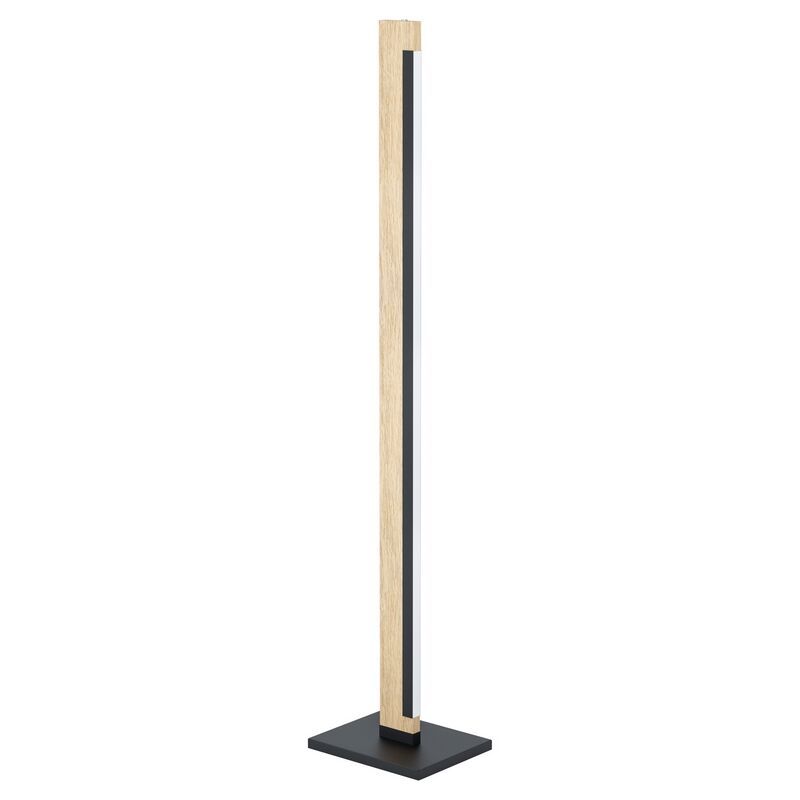 Lámpara de pie de madera marrón, Ludovica, 22W, 3000K LED, con interruptor Lámpara de pie de madera marrón, Ludovica, 22W, 3000K LED, con interruptor