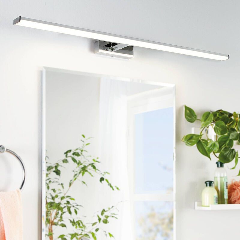 Espejo con luces cromado de plástico, Nancy, 13,5W, 4000K LED, IP44 Espejo con luces cromado de plástico, Nancy, 13,5W, 4000K LED, IP44