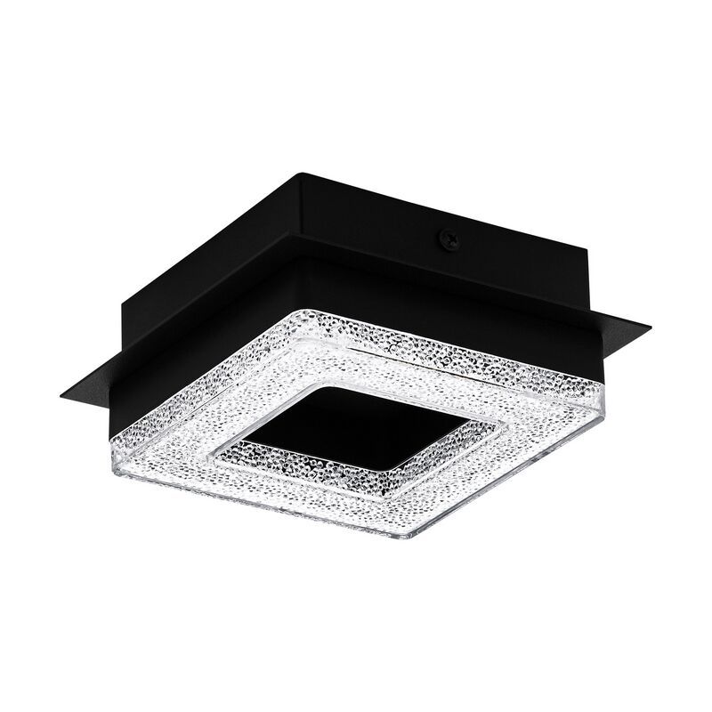 Plafón de techo negro de acero, Arjo, 4W, 3000K LED Plafón de techo negro de acero, Arjo, 4W, 3000K LED