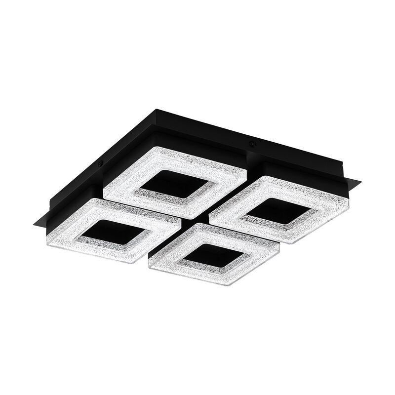 Plafón de techo negro de acero, Arjo, 4W, 3000K LED Plafón de techo negro de acero, Arjo, 4W, 3000K LED