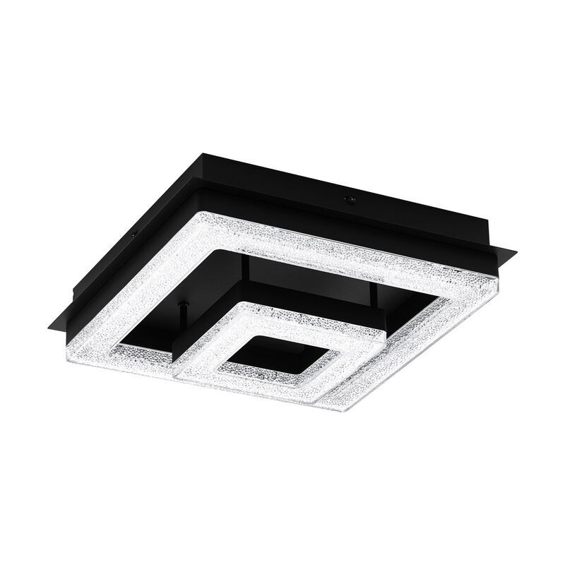 Plafón de techo negro de acero, Arjo, 12W, 3000K LED Plafón de techo negro de acero, Arjo, 12W, 3000K LED