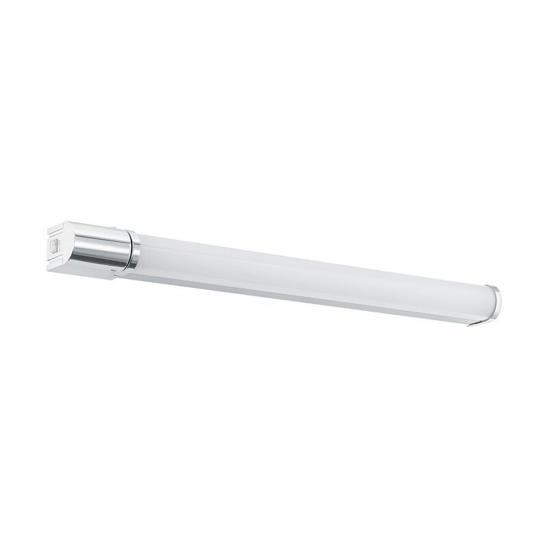 Espejo con luces cromado de aluminio, Wilson, 15W, 4000K LED, IP44, con interruptor