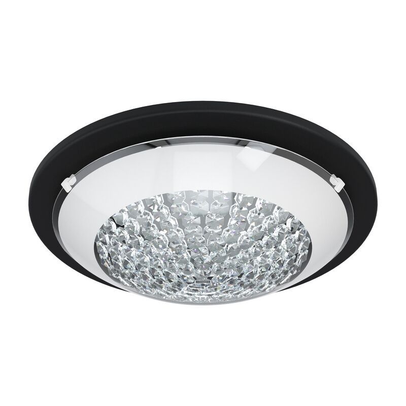 Plafón de techo negro de acero, Geeske, 11W, 3000K LED