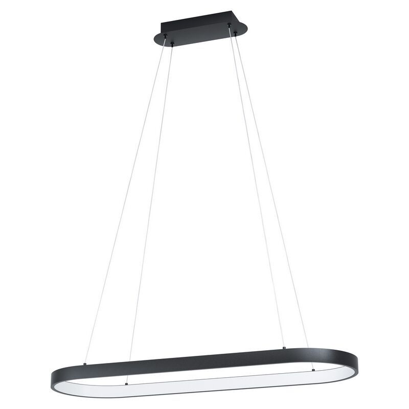 Lámpara colgante negra de plástico, Maira, 30W, 3000K LED Lámpara colgante negra de plástico, Maira, 30W, 3000K LED