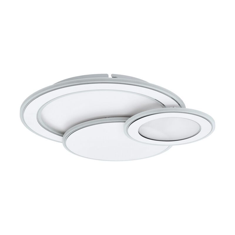 Plafón de techo cromado de acero, Everdina, 11W, color de luz ajustable LED Plafón de techo cromado de acero, Everdina, 11W, color de luz ajustable LED