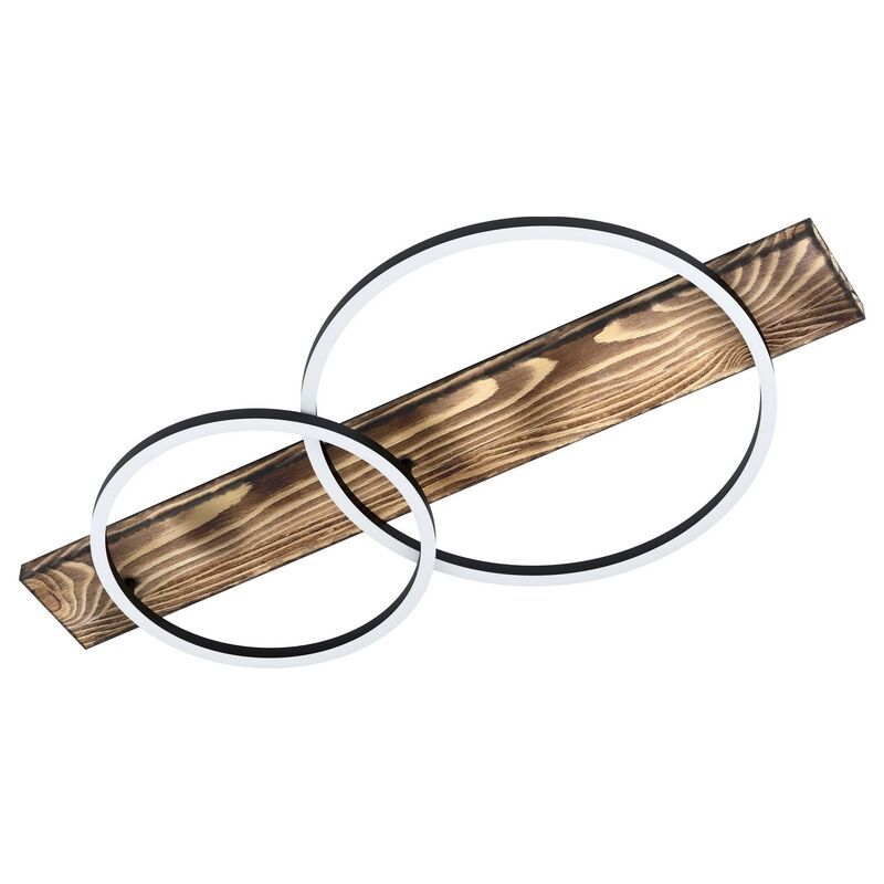 Plafón de techo de madera marrón, Annebel, 12W, 3000K LED