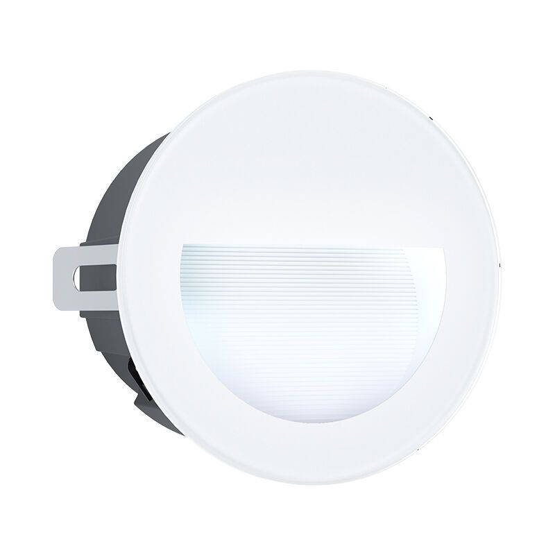 Lámpara de pared exterior empotrada blanca de aluminio, Luigino, 2,5W, 4000K LED, IP65