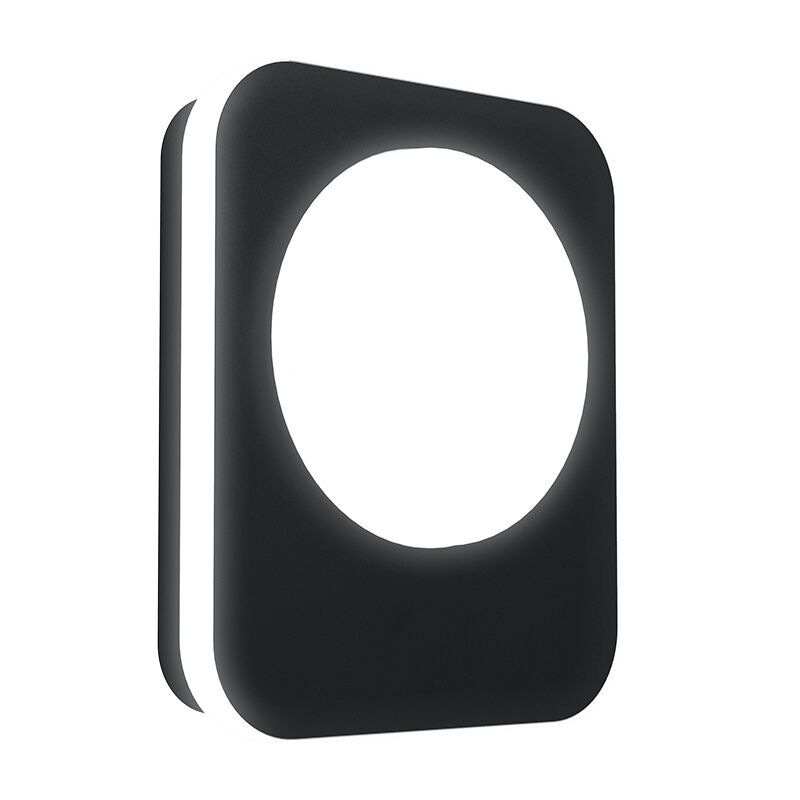 Lámpara exterior negro de aluminio, Luut, 9W, 3000K LED, IP44 Lámpara exterior negro de aluminio, Luut, 9W, 3000K LED, IP44