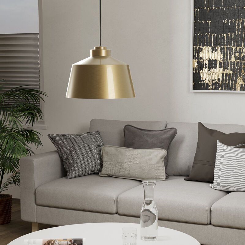 Lámpara colgante dorada de aluminio, Kwinten Lámpara colgante dorada de aluminio, Kwinten