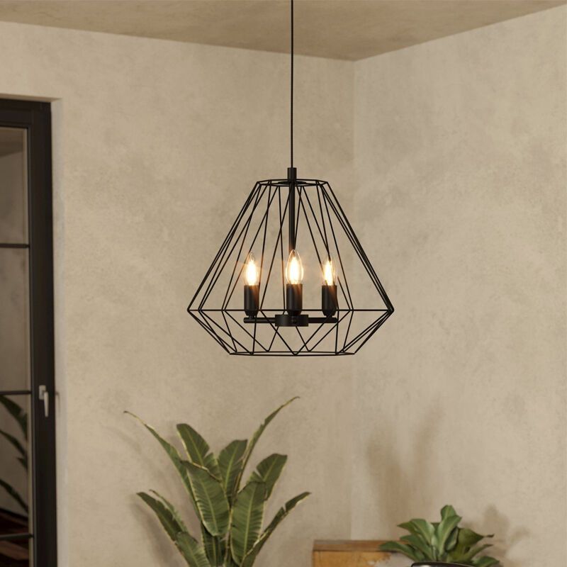 Lámpara colgante negra de aluminio, Kwok