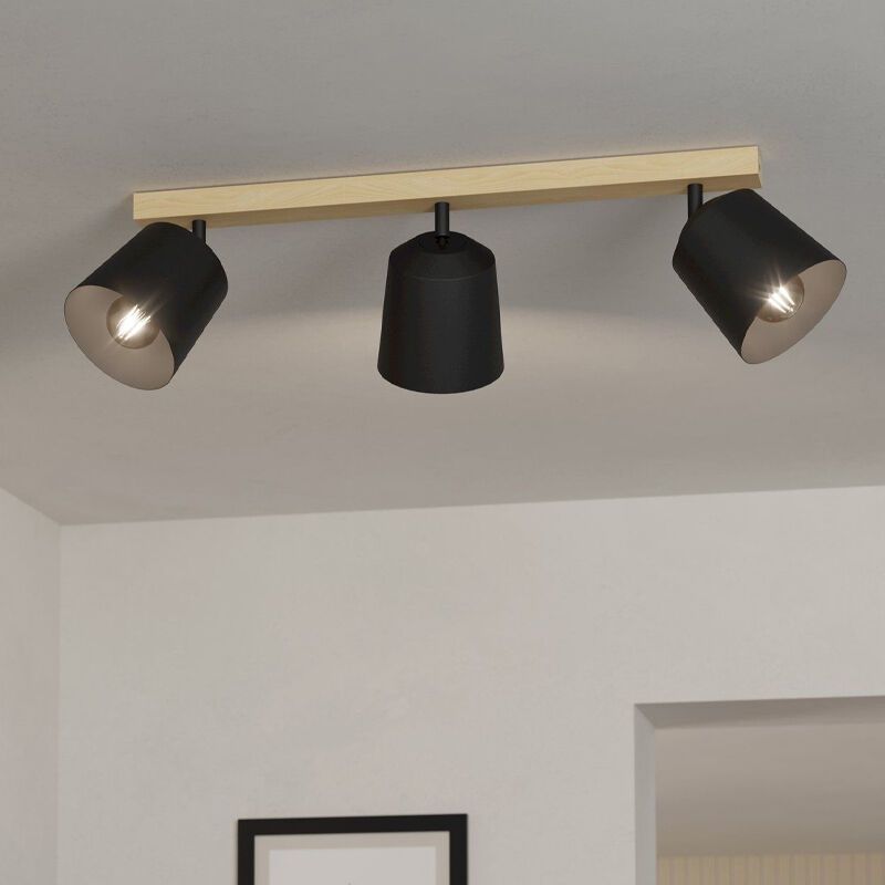 Foco de techo de madera marrón, Teddy