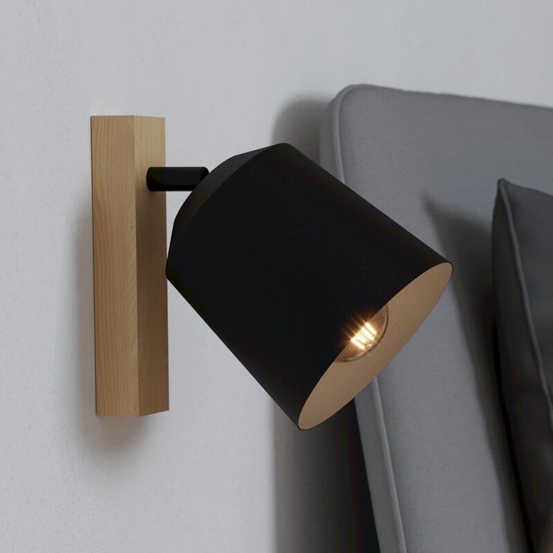 Foco de techo de madera marrón, Teddy