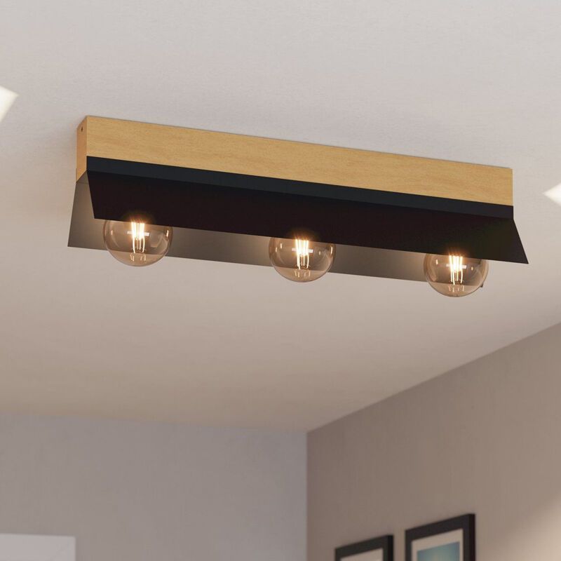 Lámpara de techo negra de aluminio, Kyla